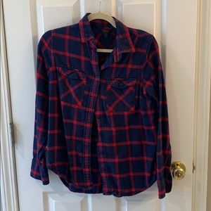 Plaid flannel button down